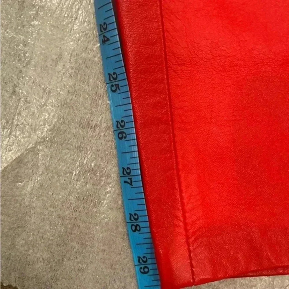 [L/XL]Vintage The Leather of Boutique Red  Lamb Leather Pants- NWOT - Picture 10 of 10